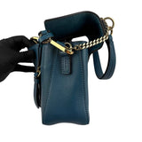 chloe leather faye shoulder bag blue right