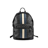 Coach Men's Black West Backpack With Varsity Stripe