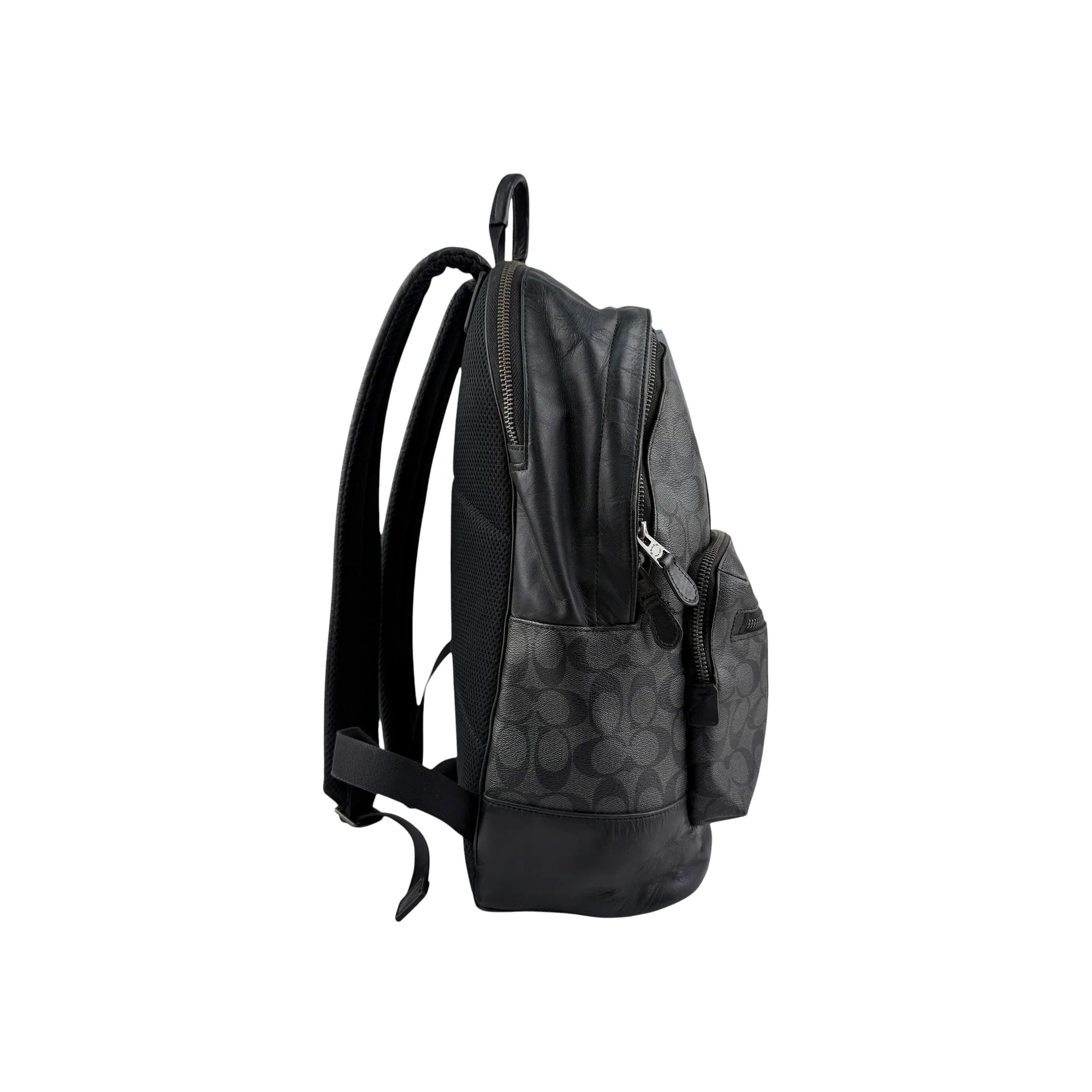 Coach Men's Black West Backpack With Varsity Stripe
