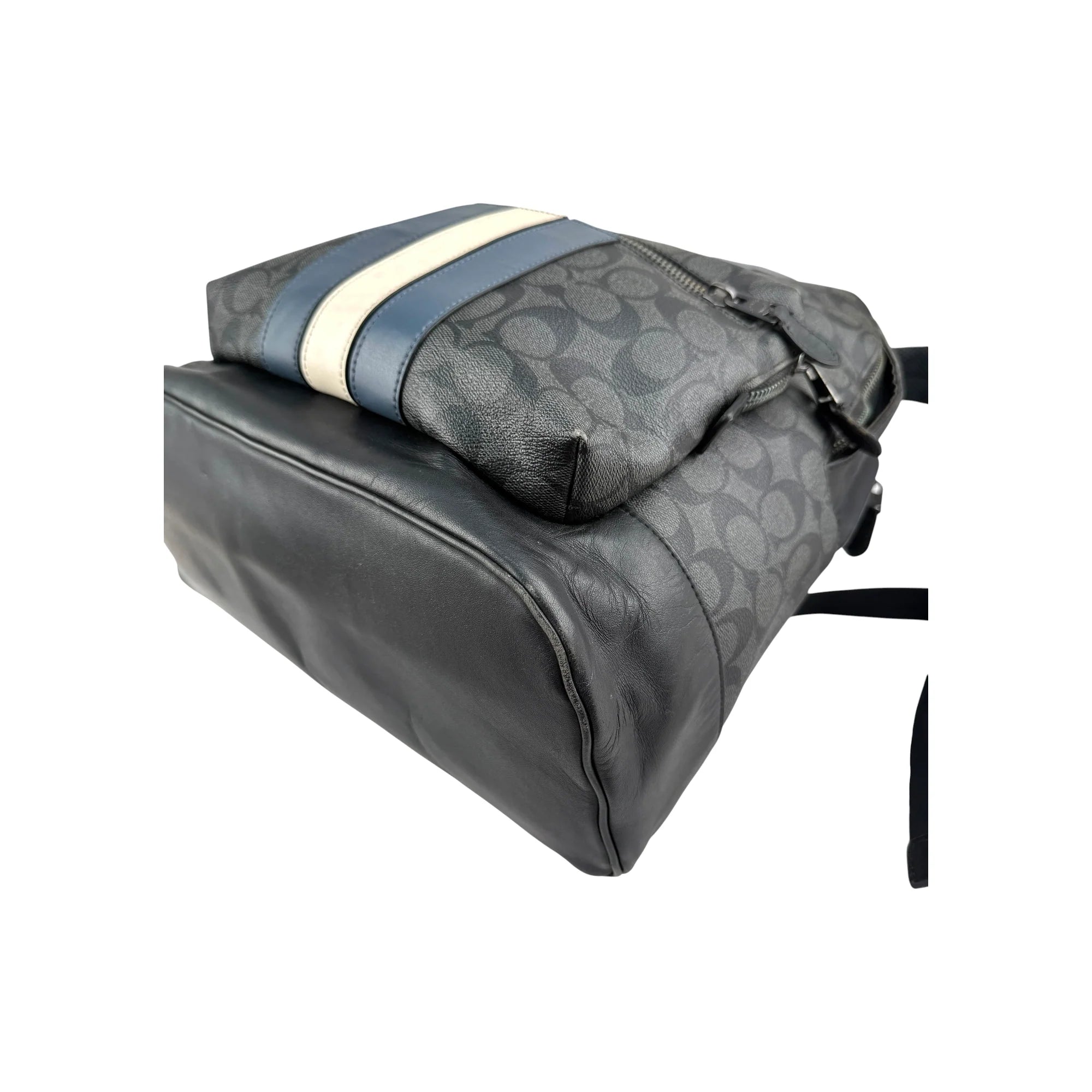 Coach Men's Black West Backpack With Varsity Stripe