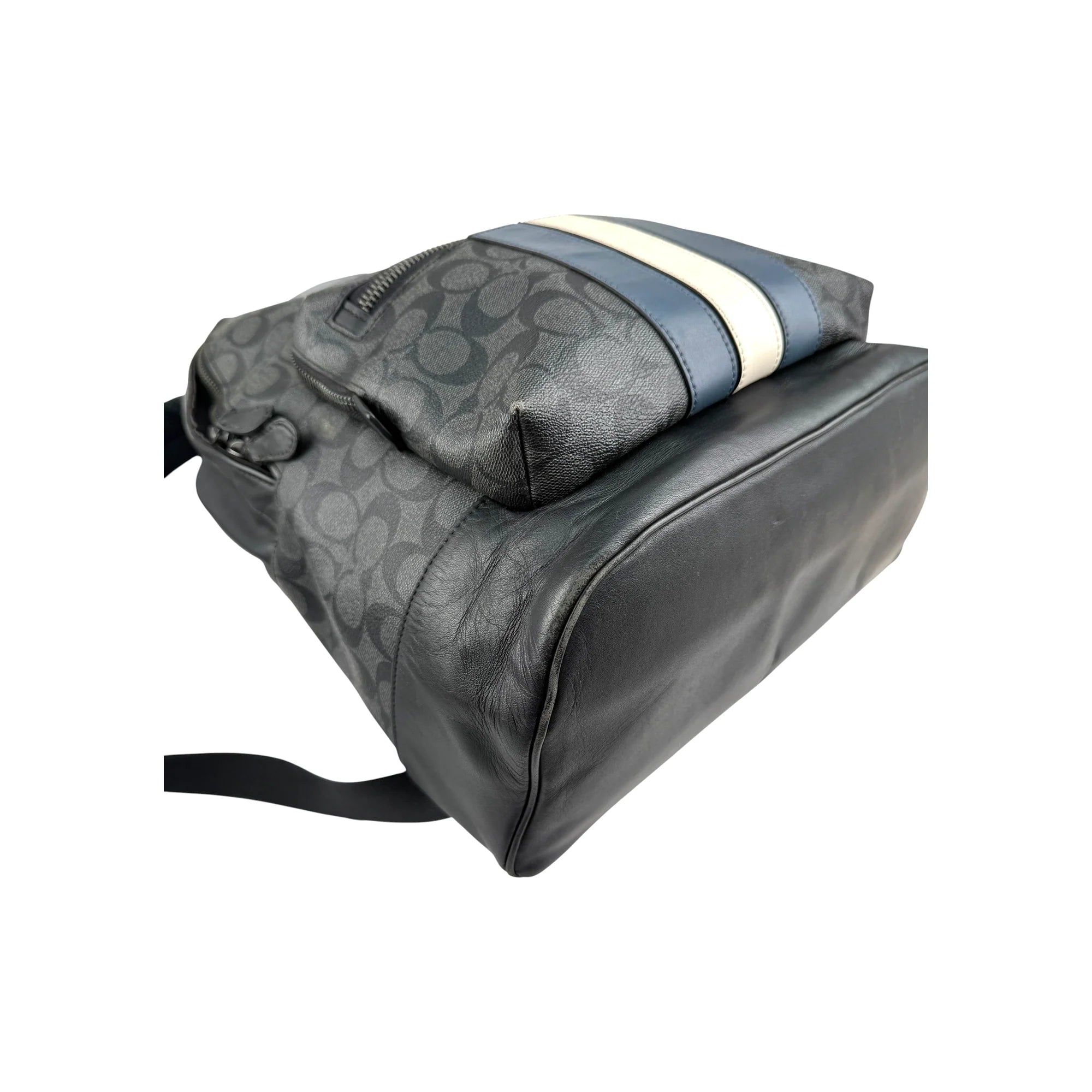 Coach Men's Black West Backpack With Varsity Stripe