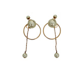 Dior CD logo pearl drop earrings gold tone
