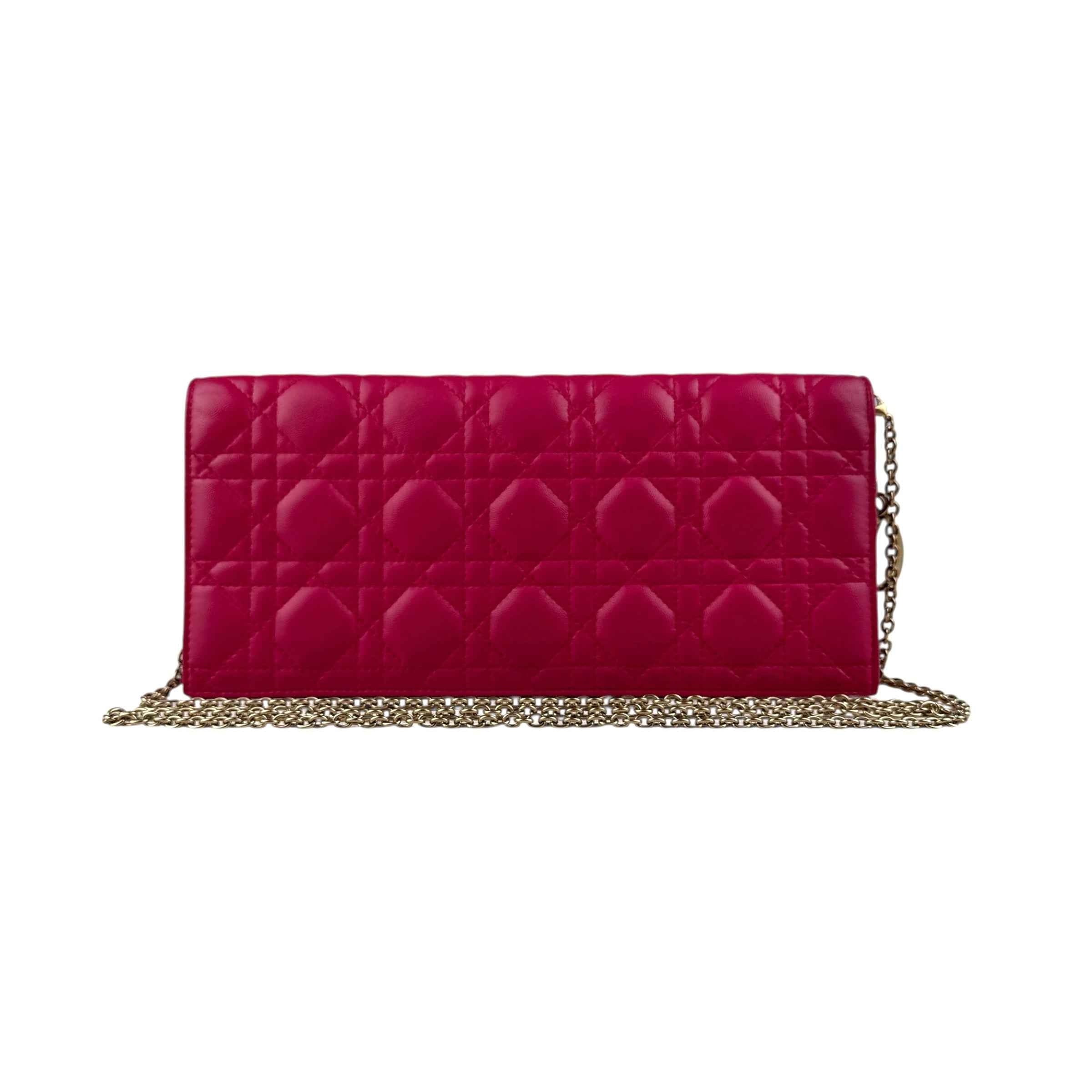 Dior Lady Dior Pouch with Chain Crossbody Bag