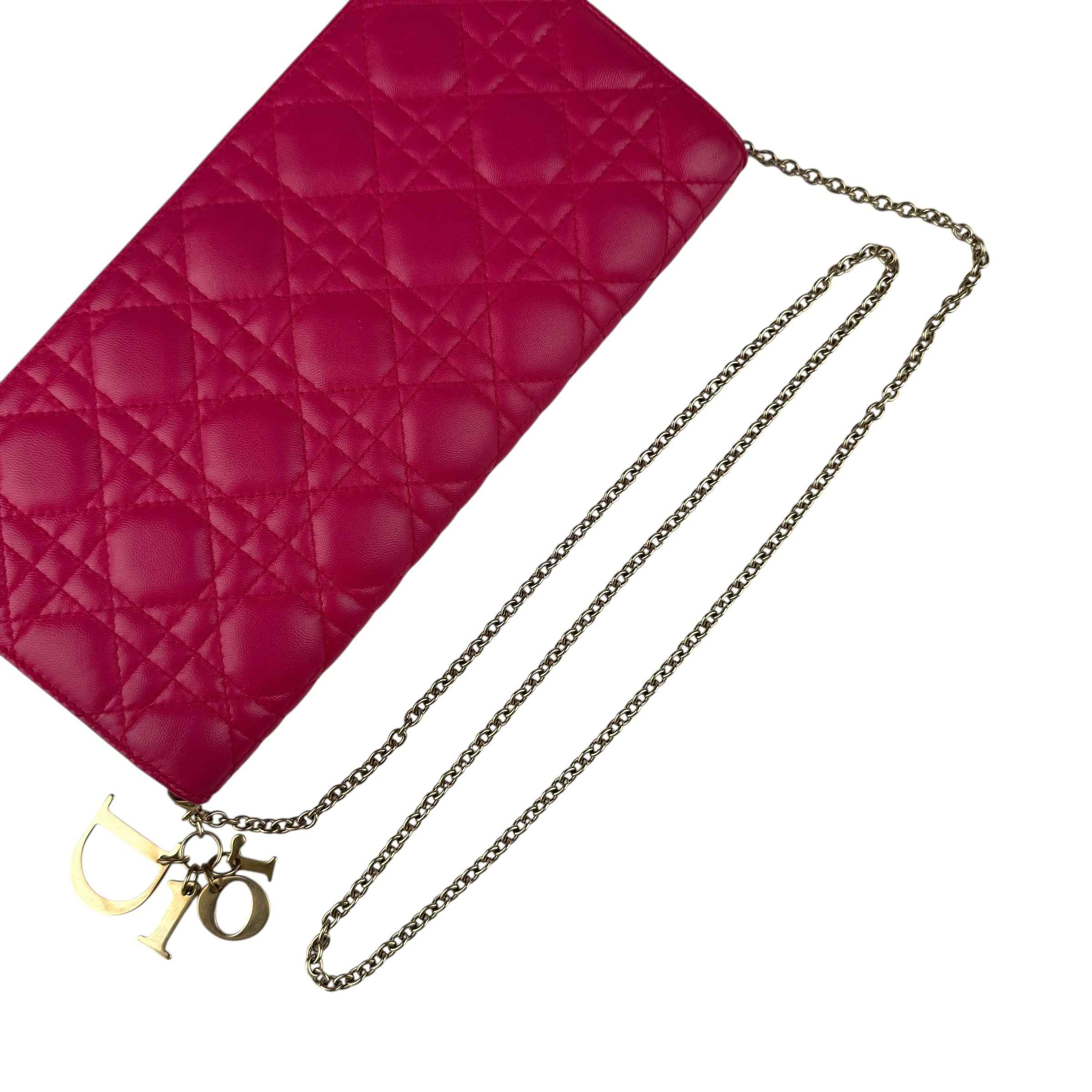 Dior Lady Dior Pouch with Chain Crossbody Bag