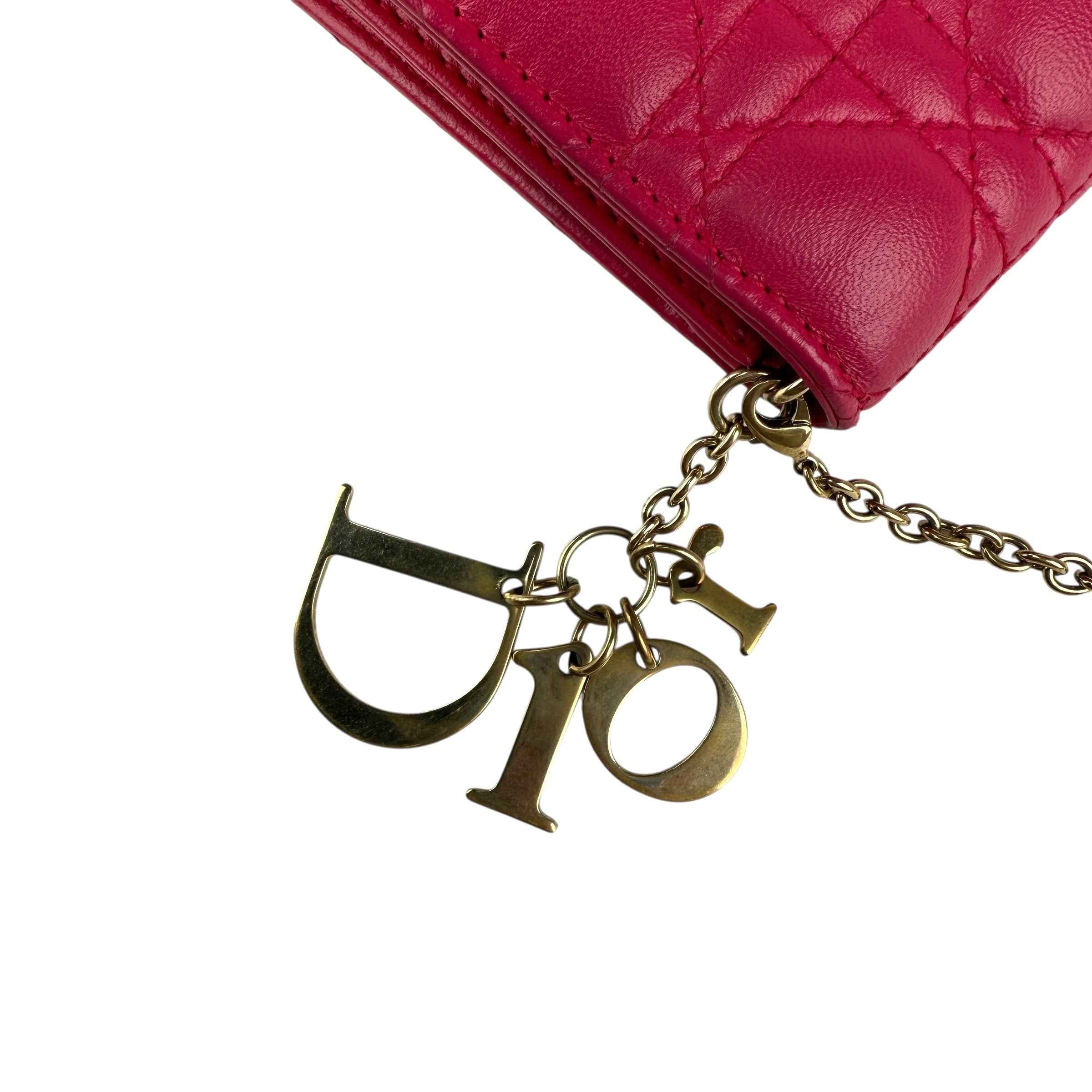 Dior Lady Dior Pouch with Chain Crossbody Bag