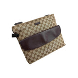 Gucci Beige/Brown GG Canvas Web Messenger Bag