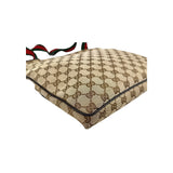 Gucci Beige/Brown GG Canvas Web Messenger Bag