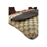 Gucci Beige/Brown GG Canvas Web Messenger Bag