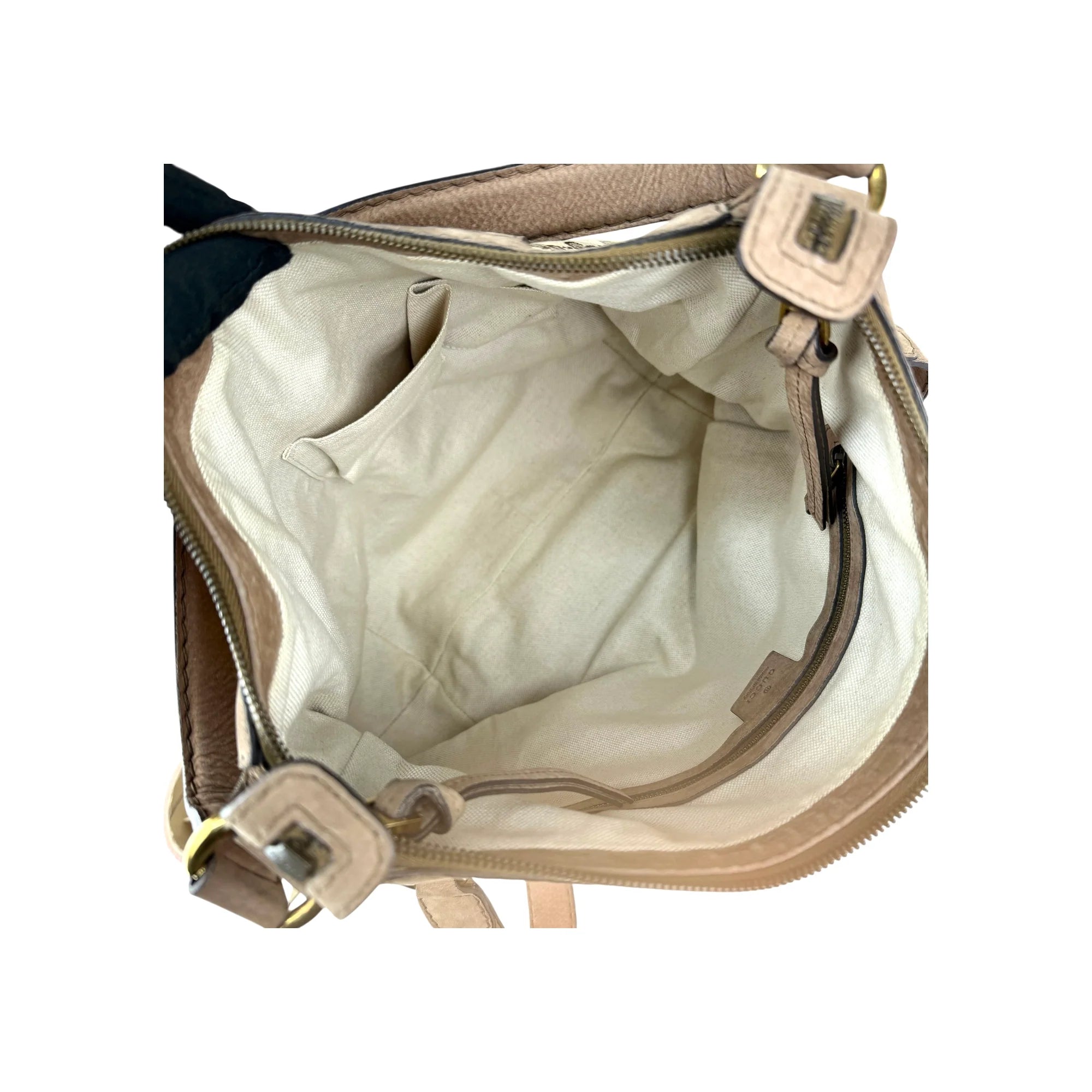 Gucci Beige Canvas/Nubuck GG Running Medium Double G Hobo Bag