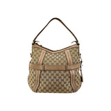 Gucci Beige Canvas/Nubuck GG Running Medium Double G Hobo Bag