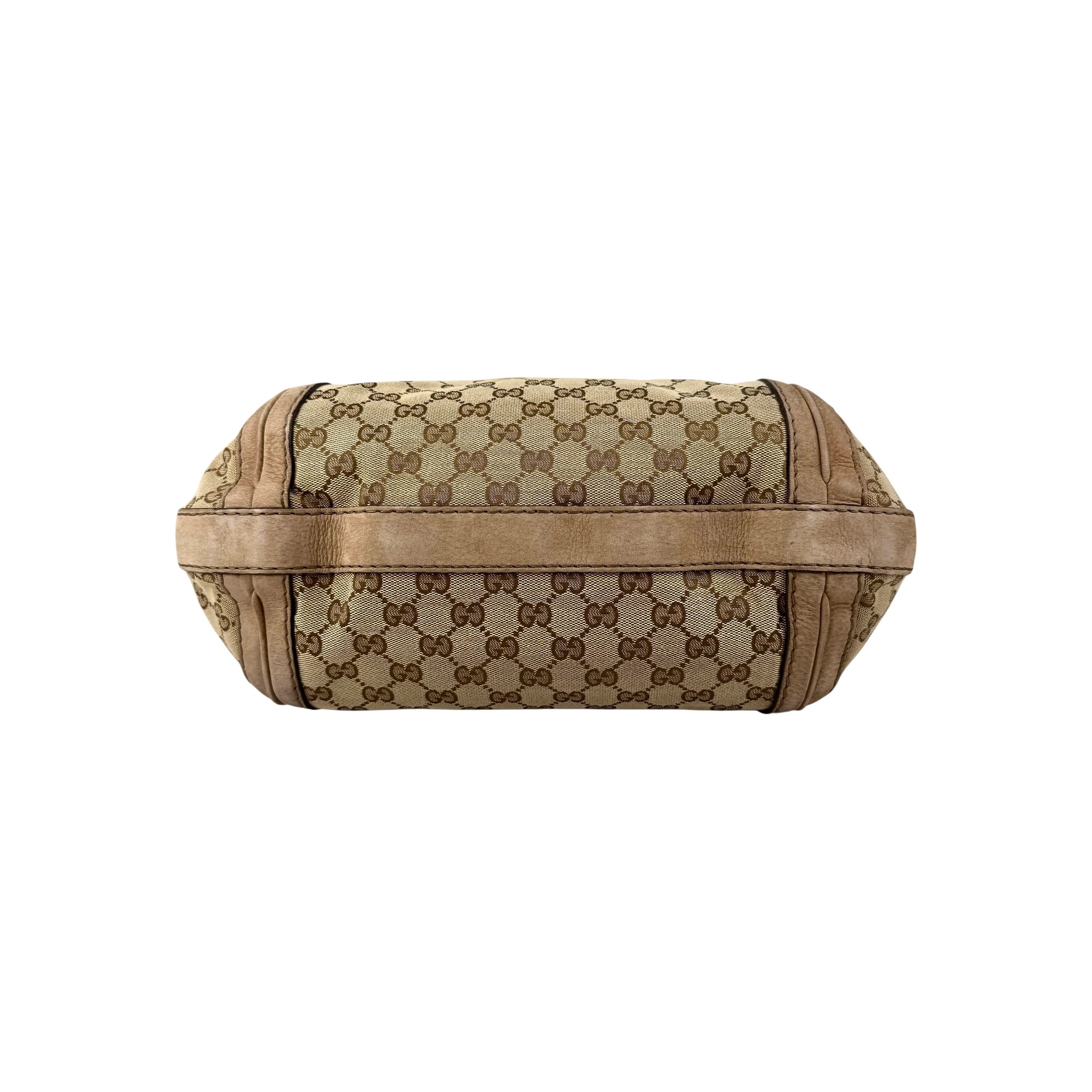 Gucci Beige Canvas/Nubuck GG Running Medium Double G Hobo Bag