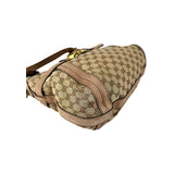 Gucci Beige Canvas/Nubuck GG Running Medium Double G Hobo Bag