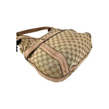 Gucci Beige Canvas/Nubuck GG Running Medium Double G Hobo Bag