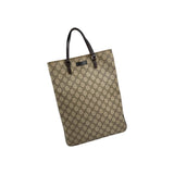 Gucci Beige/Ebony GG Coated Canvas Flat Small Tote Bag