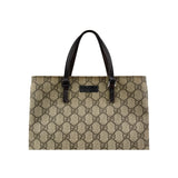 Gucci Beige/Ebony GG Coated Canvas Flat Small Tote Bag