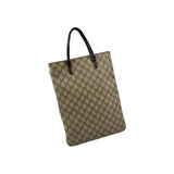 Gucci Beige/Ebony GG Coated Canvas Flat Small Tote Bag