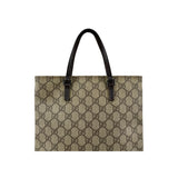 Gucci Beige/Ebony GG Coated Canvas Flat Small Tote Bag