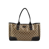 Gucci Beige/Ebony GG Crystal Coated Canvas Princy Medium Tote Bag