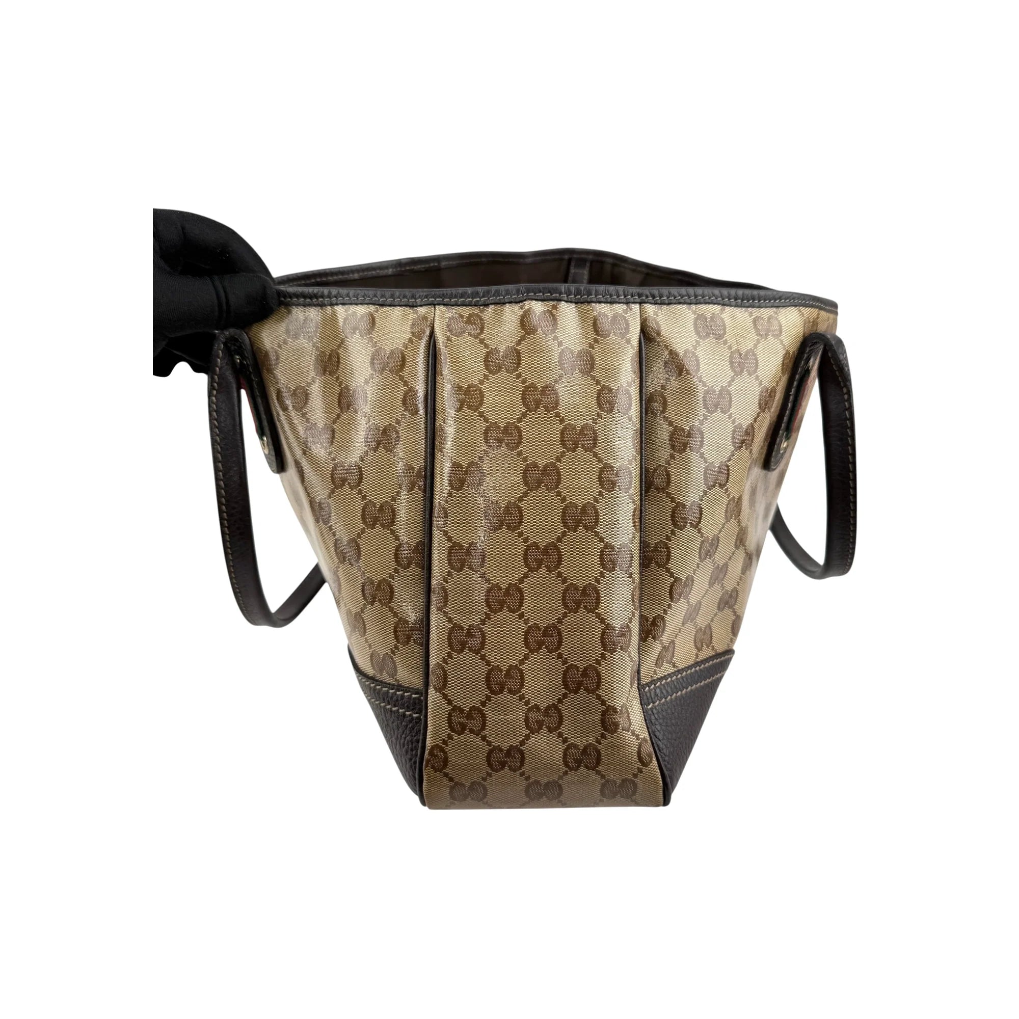 Gucci Beige/Ebony GG Crystal Coated Canvas Princy Medium Tote Bag