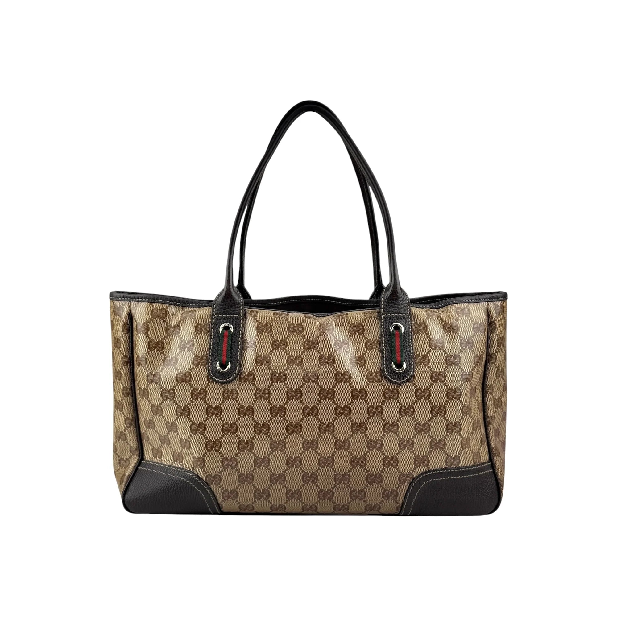 Gucci Beige/Ebony GG Crystal Coated Canvas Princy Medium Tote Bag