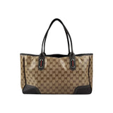 Gucci Beige/Ebony GG Crystal Coated Canvas Princy Medium Tote Bag