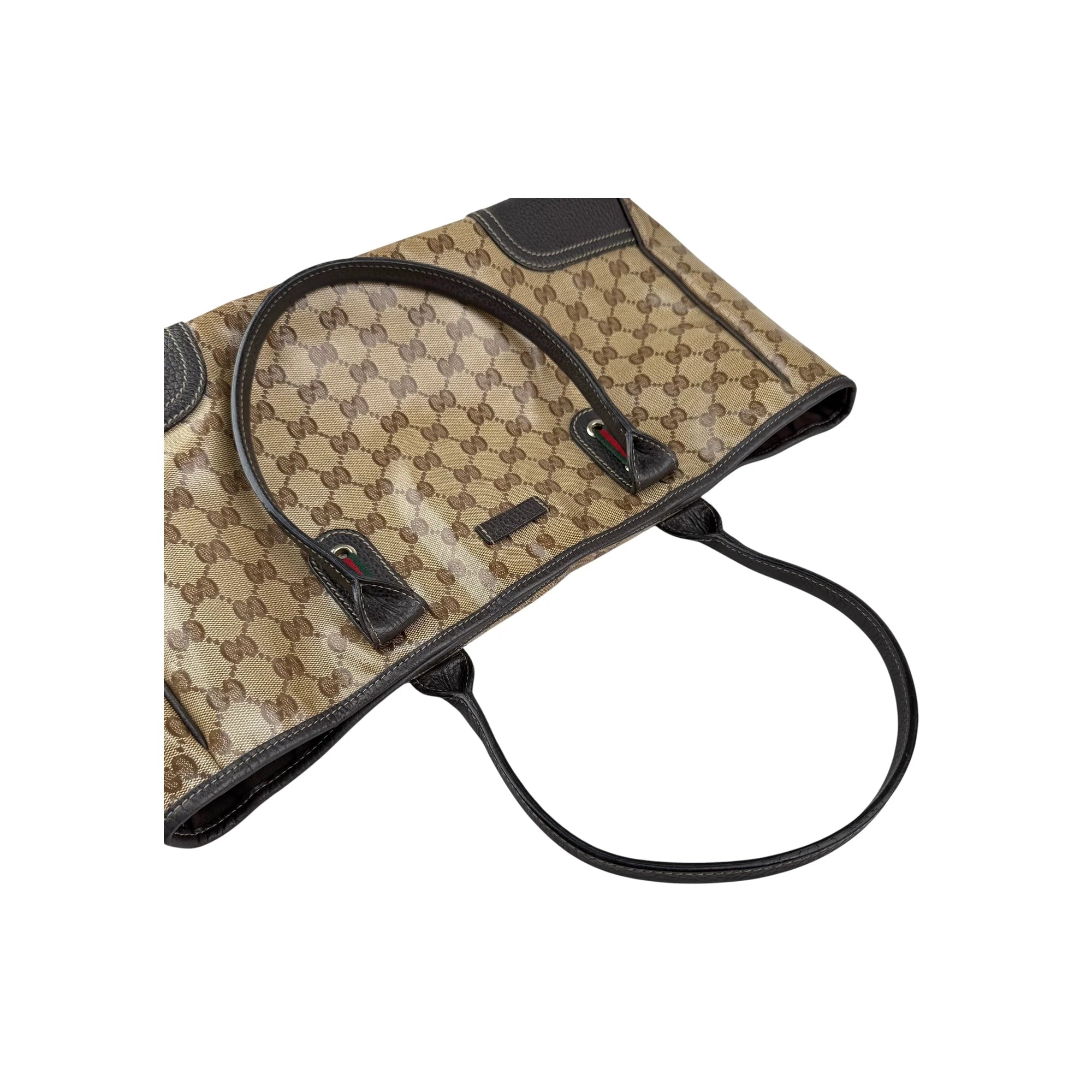 Gucci Beige/Ebony GG Crystal Coated Canvas Princy Medium Tote Bag