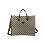 Gucci Beige/Ebony GG Supreme Canvas and Leather GG Tote Bag