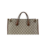 Gucci Beige/Ebony GG Supreme Canvas and Leather GG Tote Bag