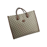 Gucci Beige/Ebony GG Supreme Canvas and Leather GG Tote Bag
