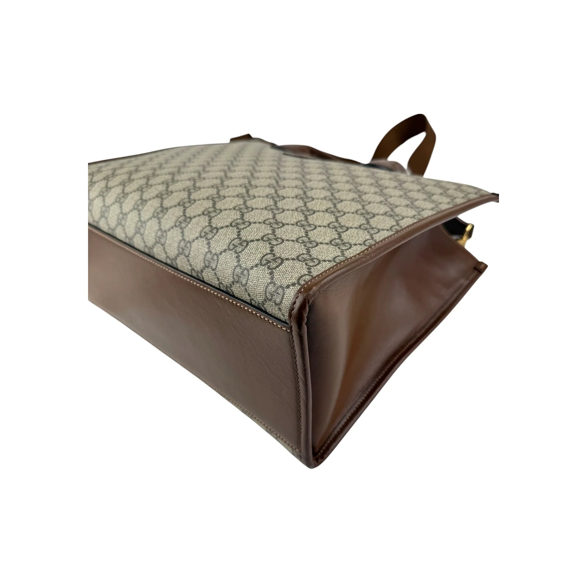 Gucci Beige/Ebony GG Supreme Canvas and Leather GG Tote Bag