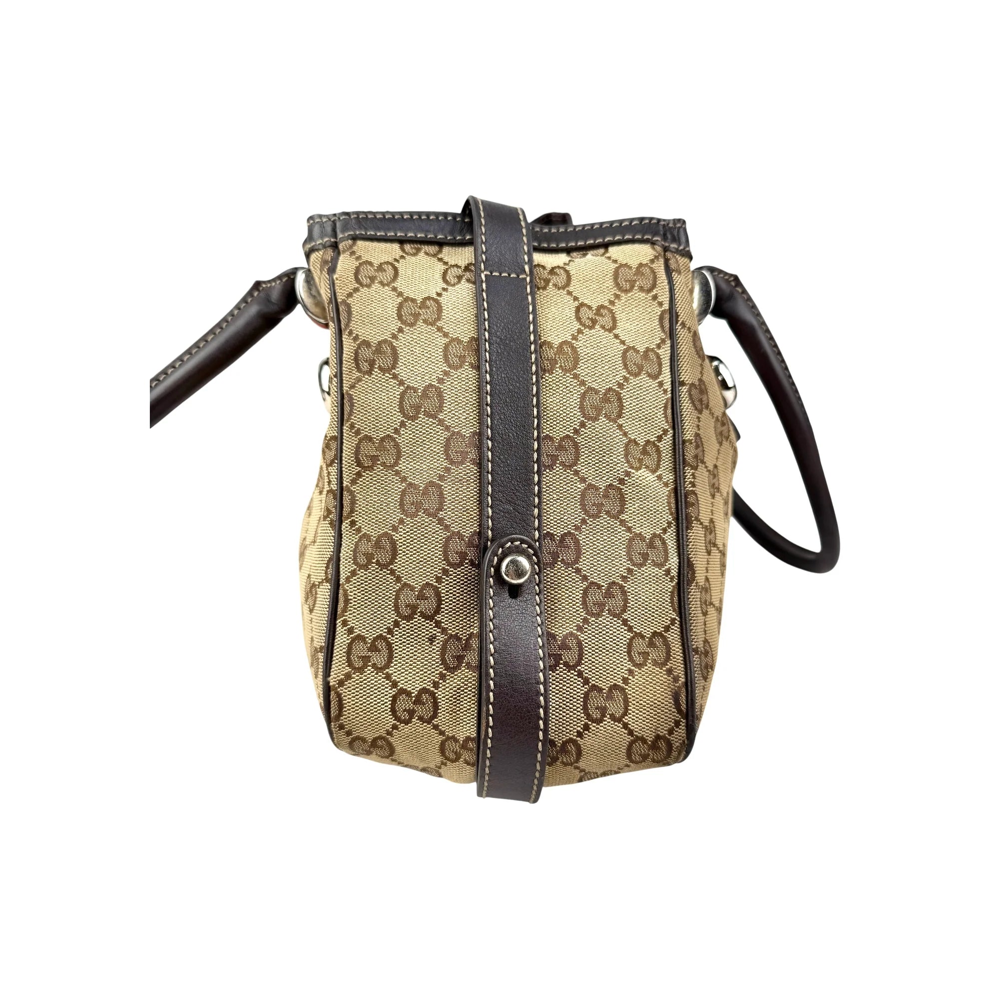 Gucci Beige GG Canvas Web Match Ball Hobo
