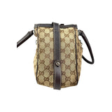 Gucci Beige GG Canvas Web Match Ball Hobo