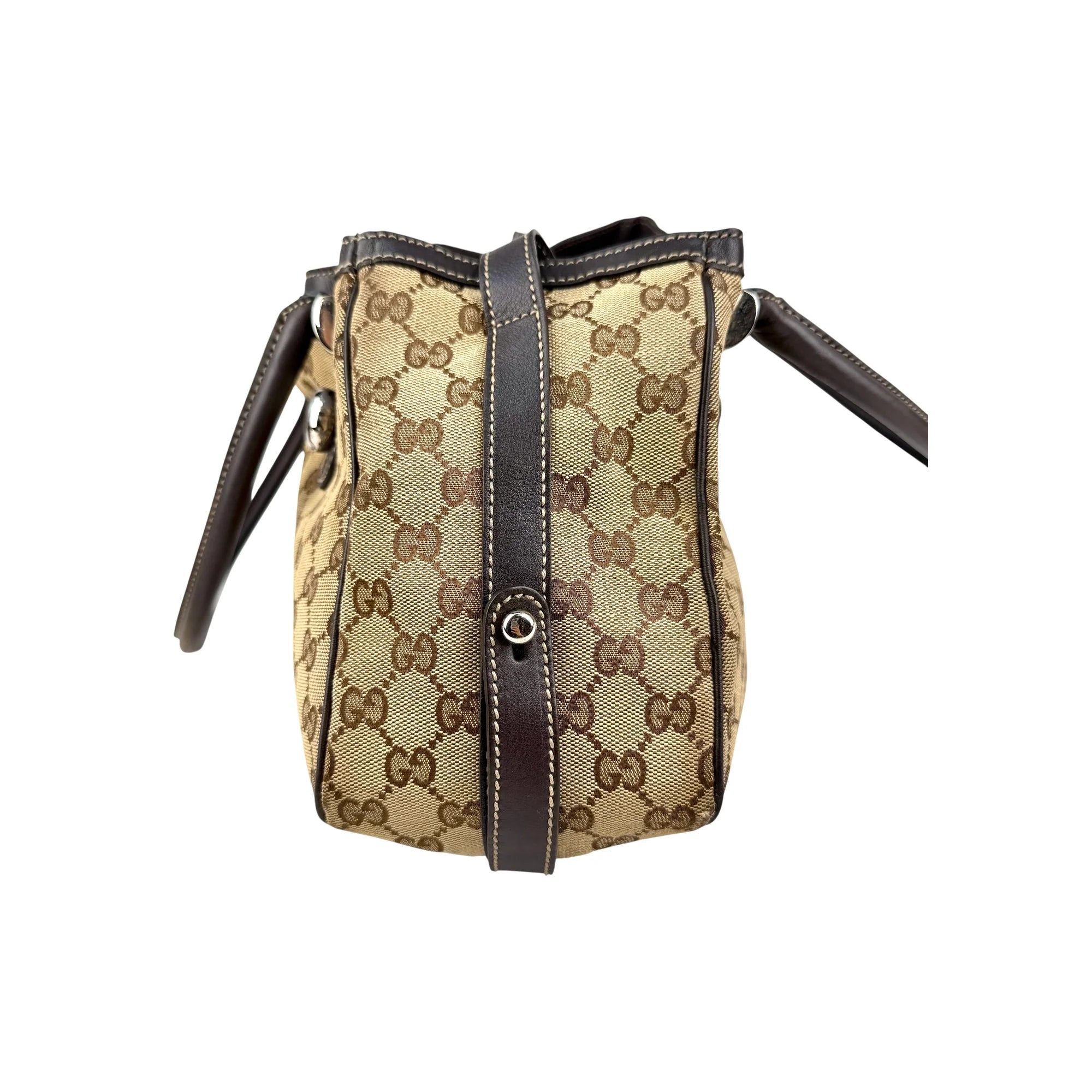 Gucci Beige GG Canvas Web Match Ball Hobo