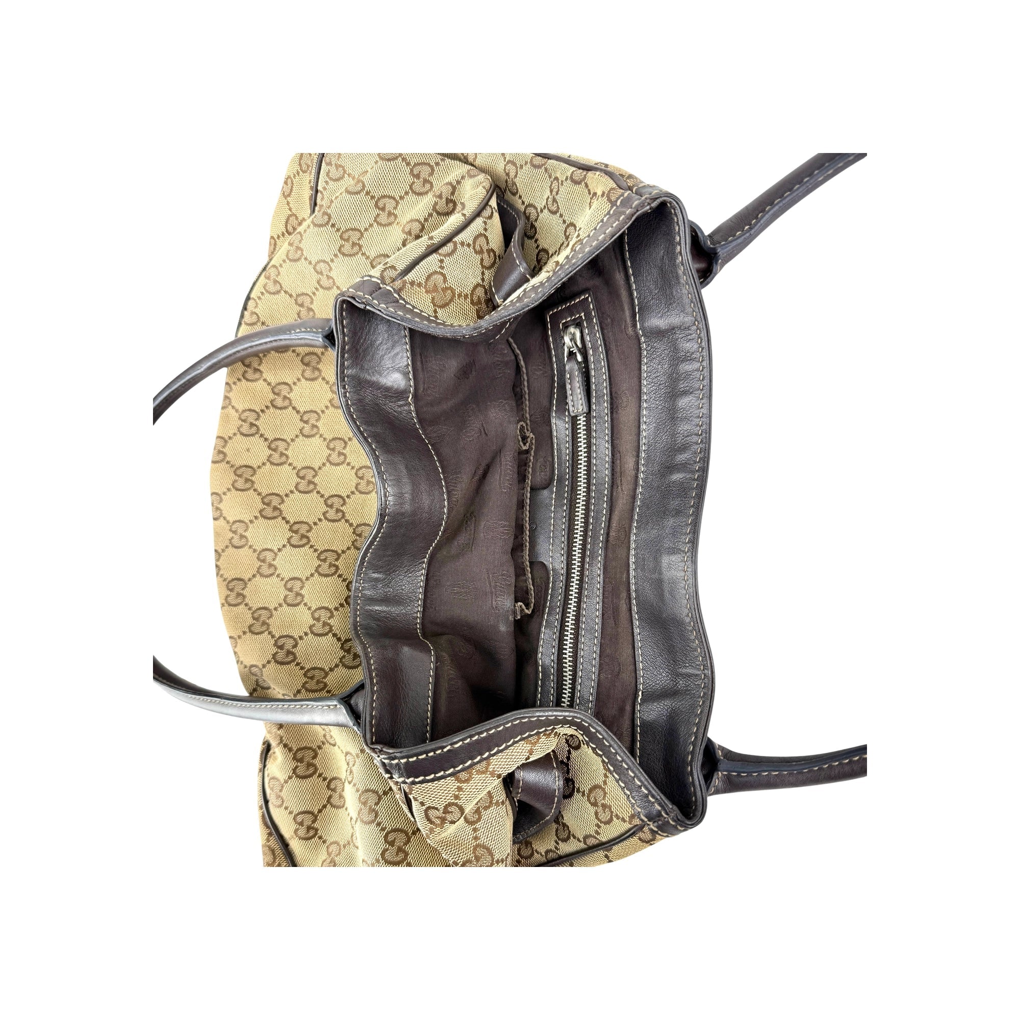 Gucci Beige GG Canvas Web Match Ball Hobo