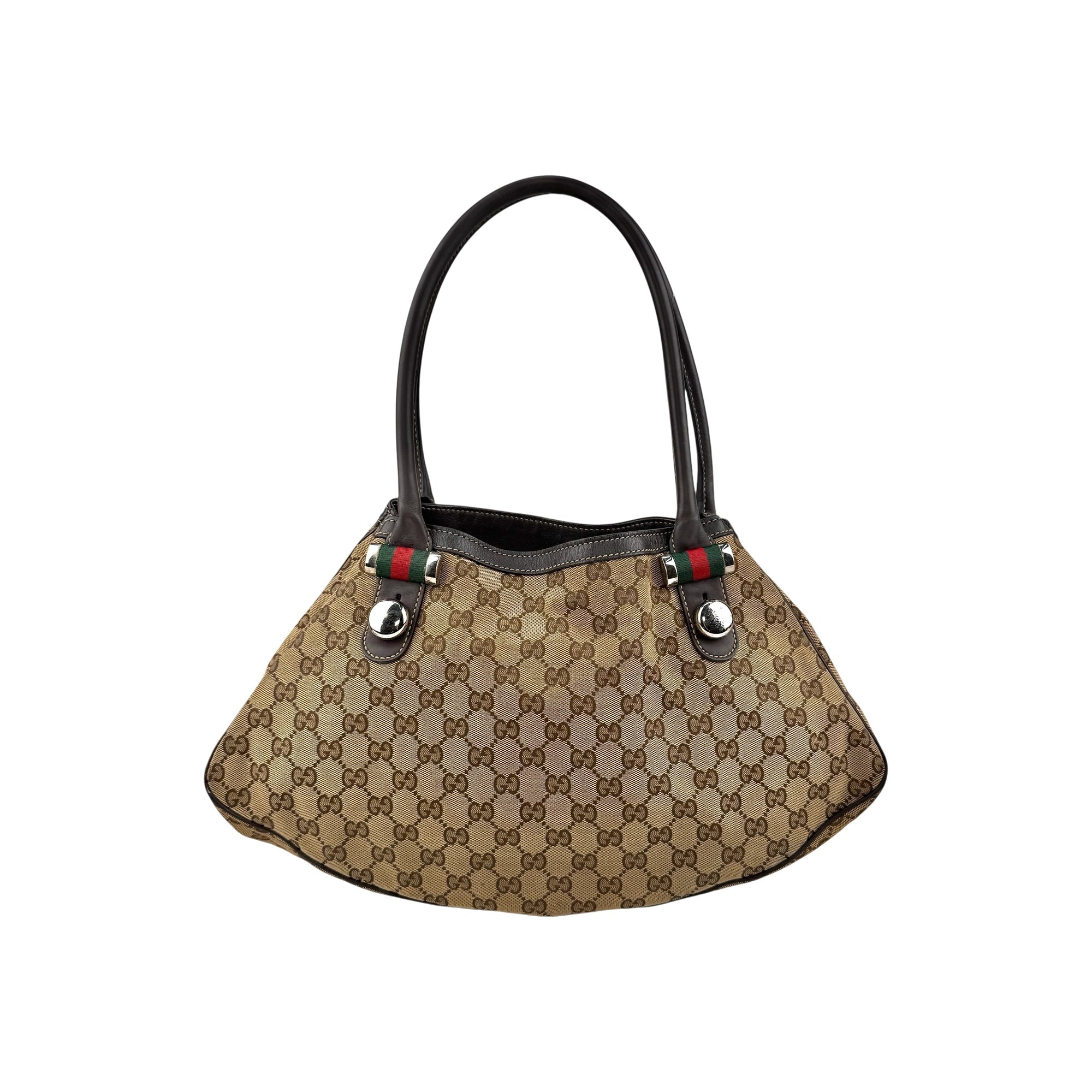 Gucci Beige GG Canvas Web Match Ball Hobo