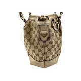 Gucci Beige Gold GG Canvas Sukey Top Handle Bag