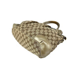 Gucci Beige Gold GG Canvas Sukey Top Handle Bag