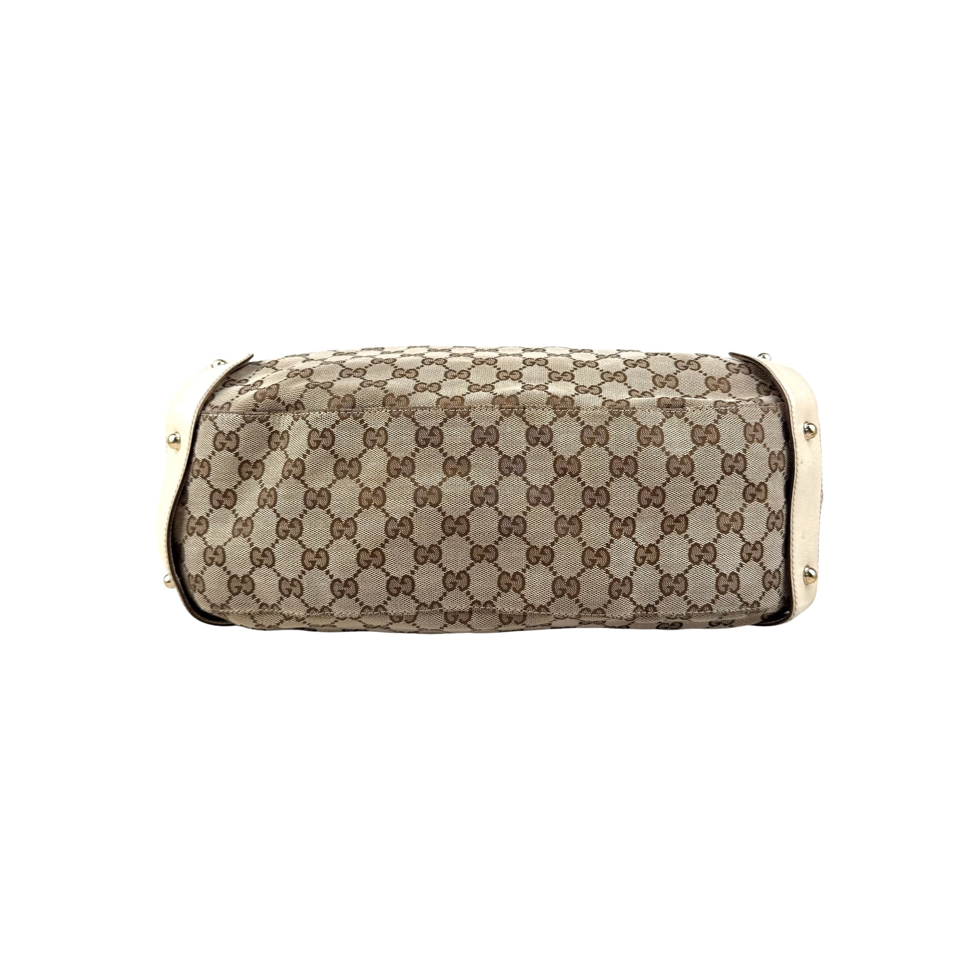 Gucci Beige/Ivory GG Canvas Medium Pelham Shoulder Bag
