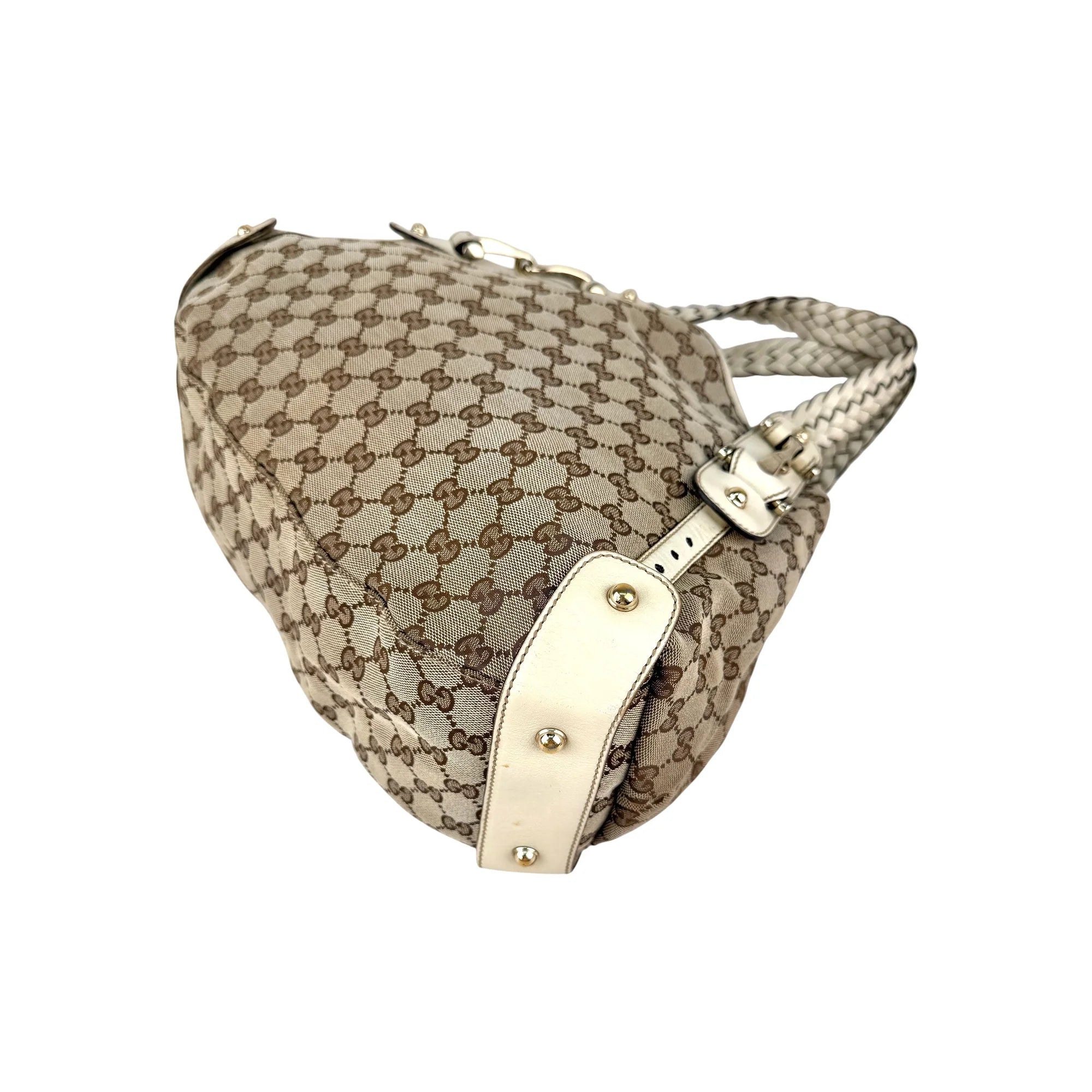 Gucci Beige/Ivory GG Canvas Medium Pelham Shoulder Bag