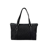 Gucci Black GG Canvas Abbey Medium Tote Bag