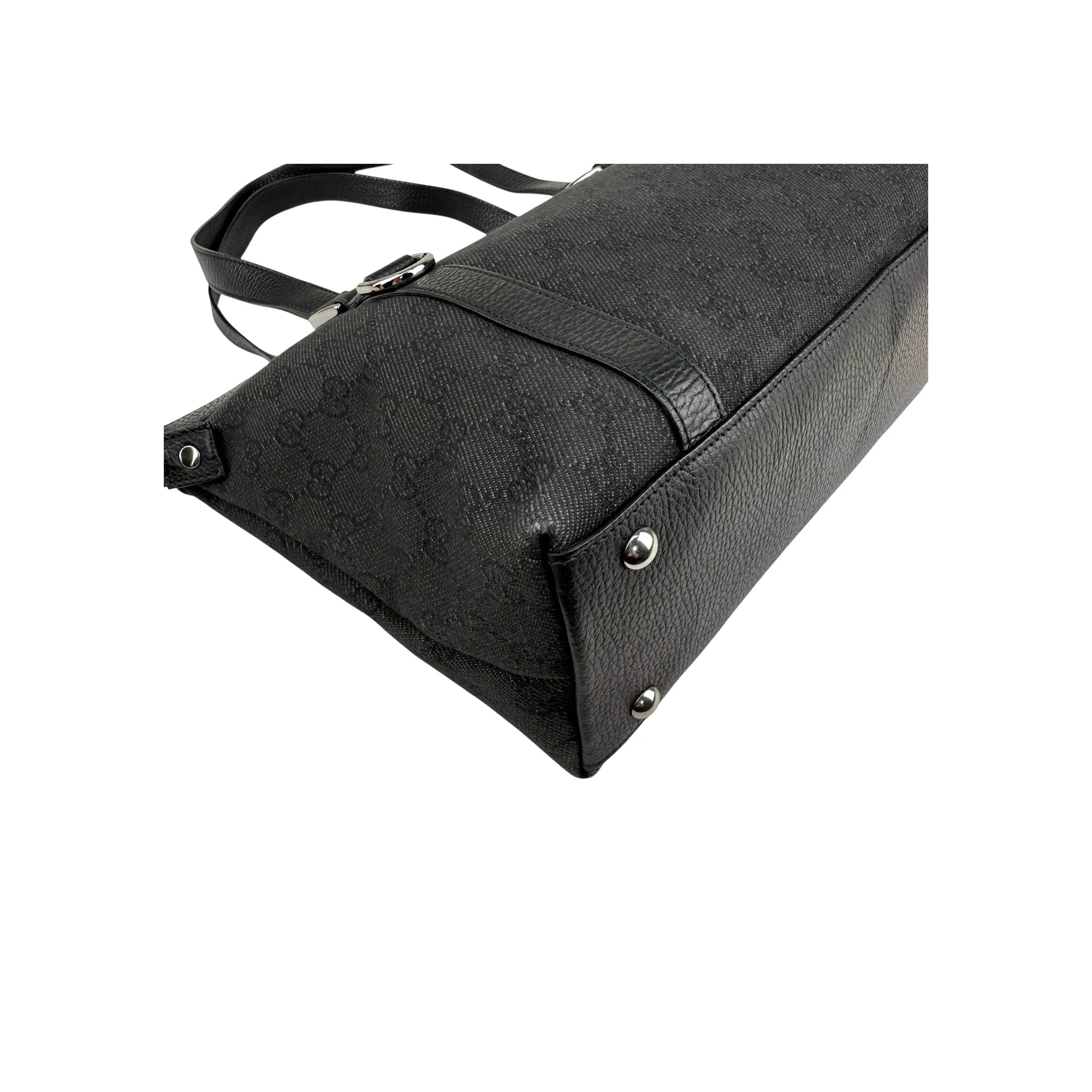 Gucci Black GG Canvas Abbey Medium Tote Bag