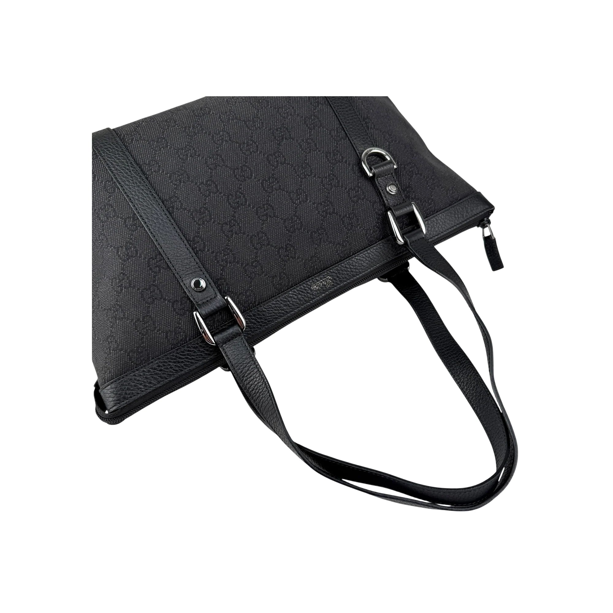 Gucci Black GG Canvas Abbey Medium Tote Bag
