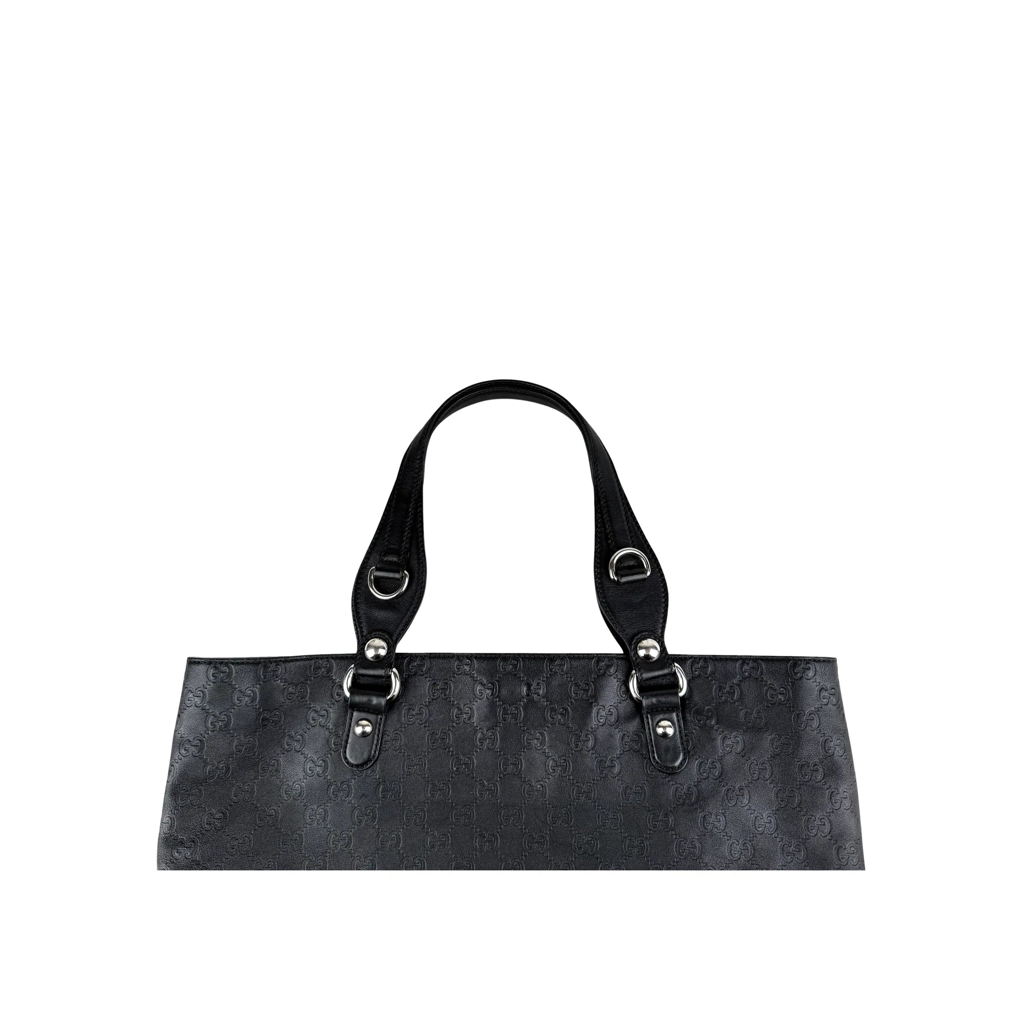 Gucci Black Guccissima Leather Icon Bit Tote Bag