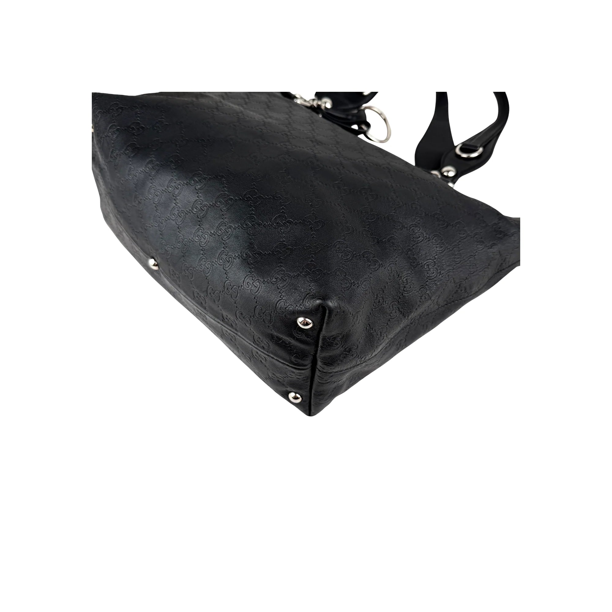 Gucci Black Guccissima Leather Icon Bit Tote Bag