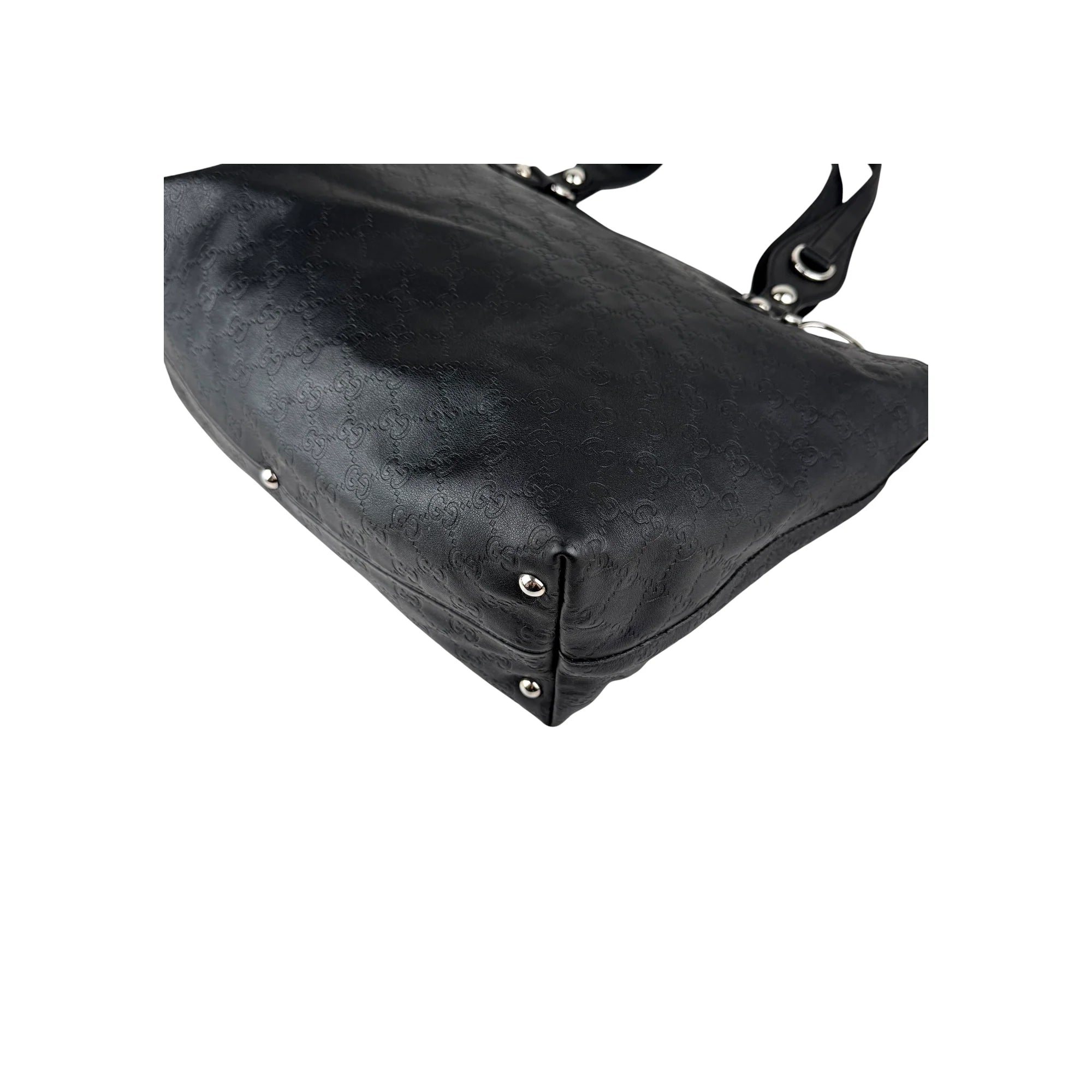 Gucci Black Guccissima Leather Icon Bit Tote Bag