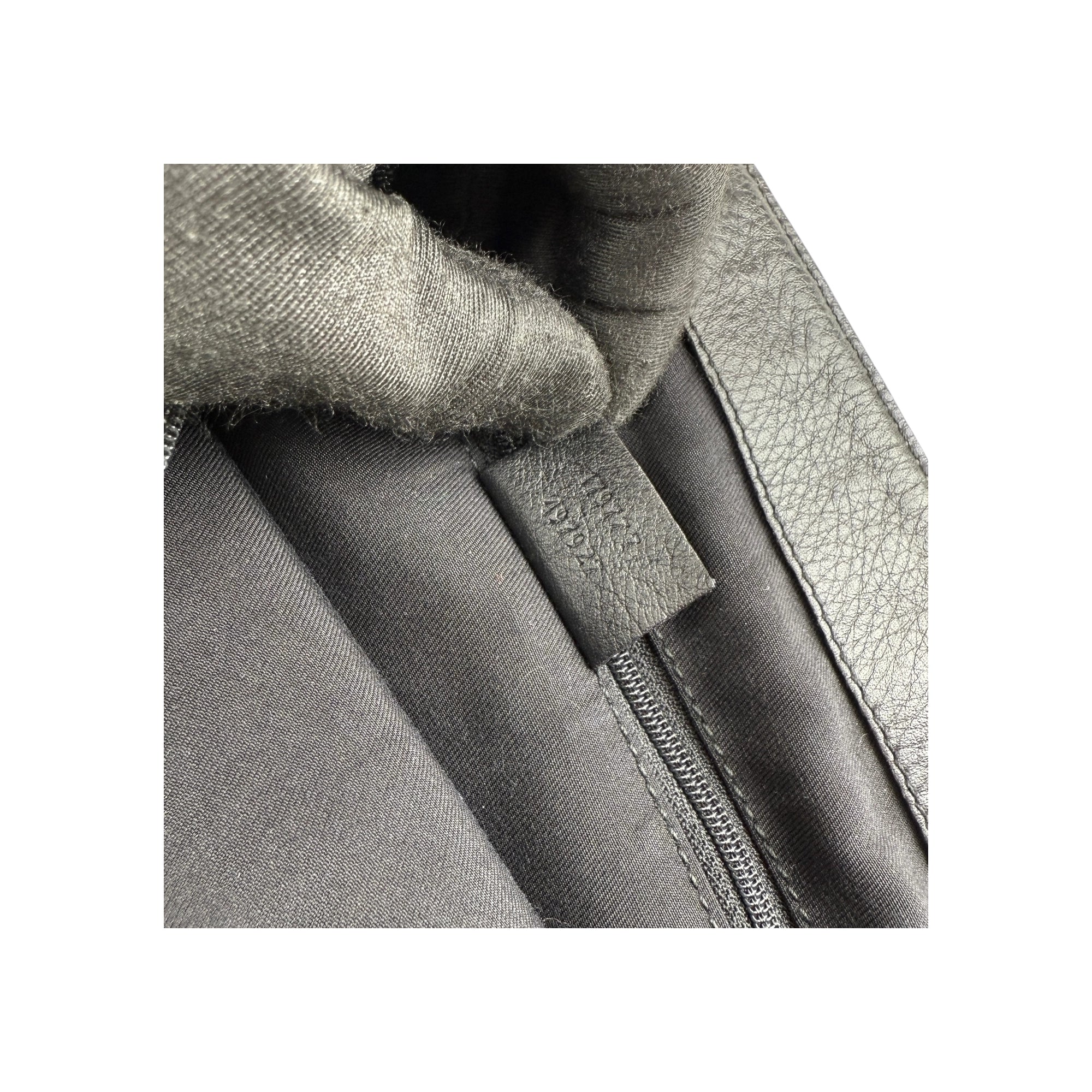 Gucci Black Horsebit Canvas/Leather Hobo Bag
