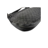 Gucci Black Horsebit Canvas/Leather Hobo Bag