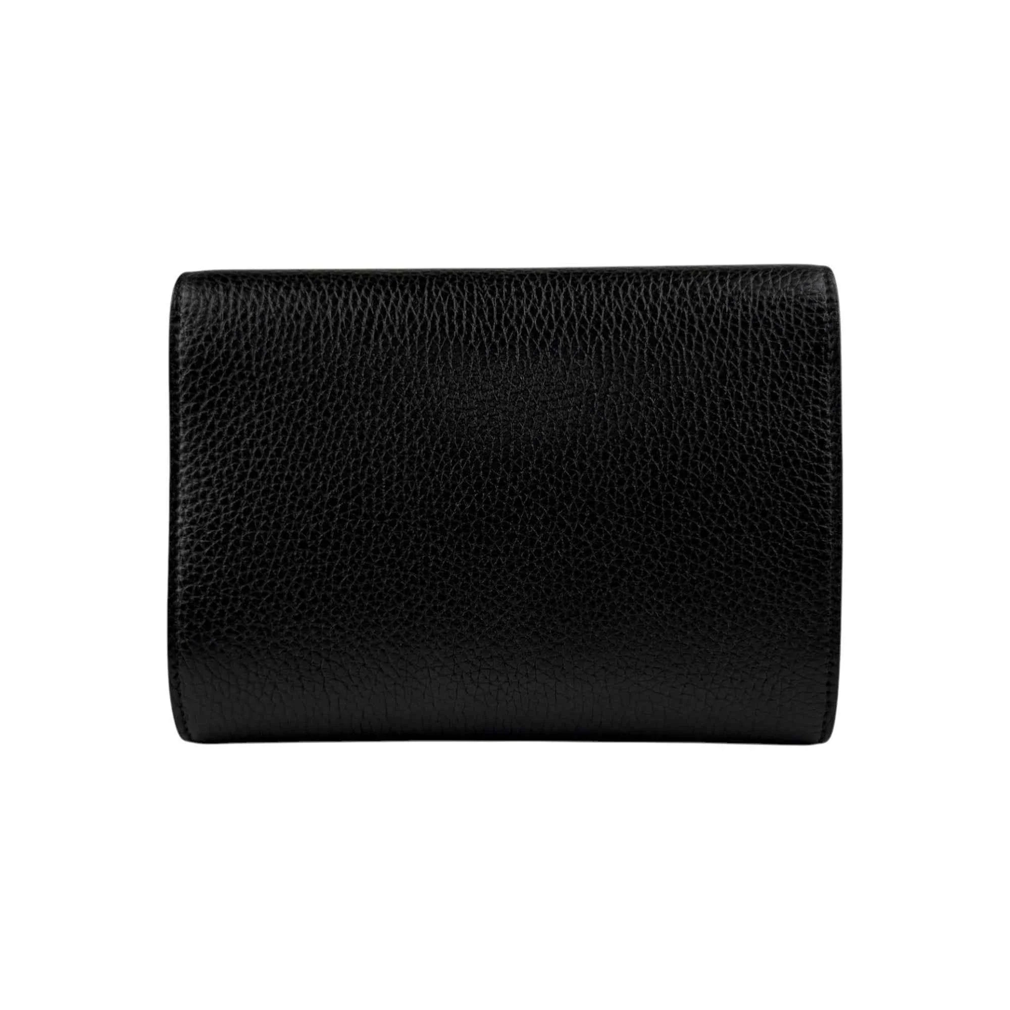 Gucci Black Leather Blind for Love Flap Crossbody Bag