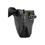 Gucci Black Pebbled Leather Medium Ride Top Handle Bag