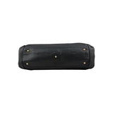 Gucci Black Pebbled Leather Medium Ride Top Handle Bag